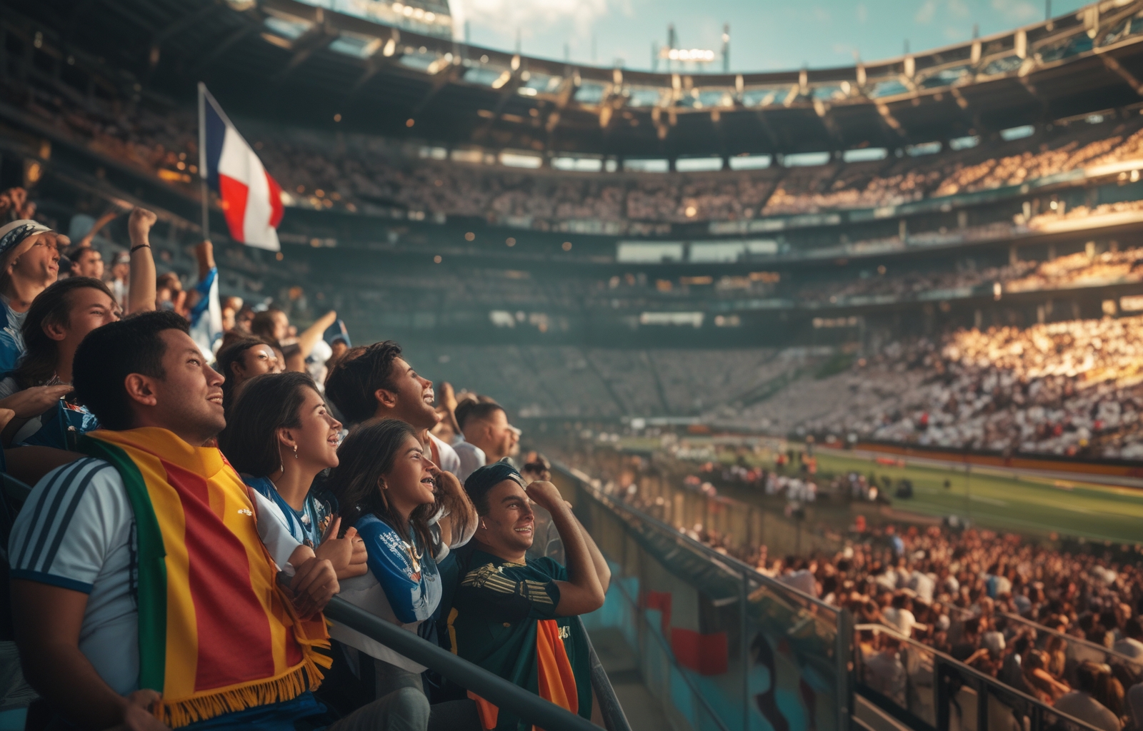 NRG Stadium in Houston at golden hour during the FIFA World Cup 2026